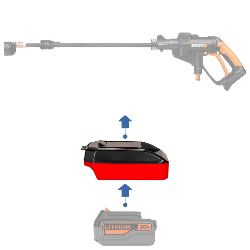 Black and Decker 20V to WORX 20V (Orange) PowerShare Battery Adapter